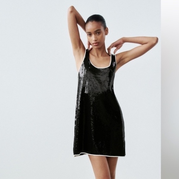 New ZARA Sequin Mini Dress - Picture 1 of 10